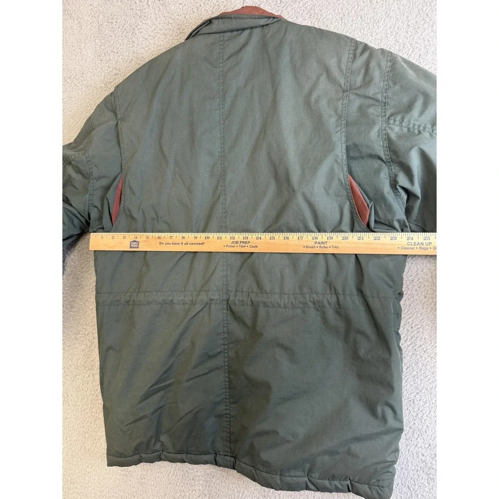 William Barry Jacket Mens‎ Medium Green Quilted Lined Field Hunting Zip Snap